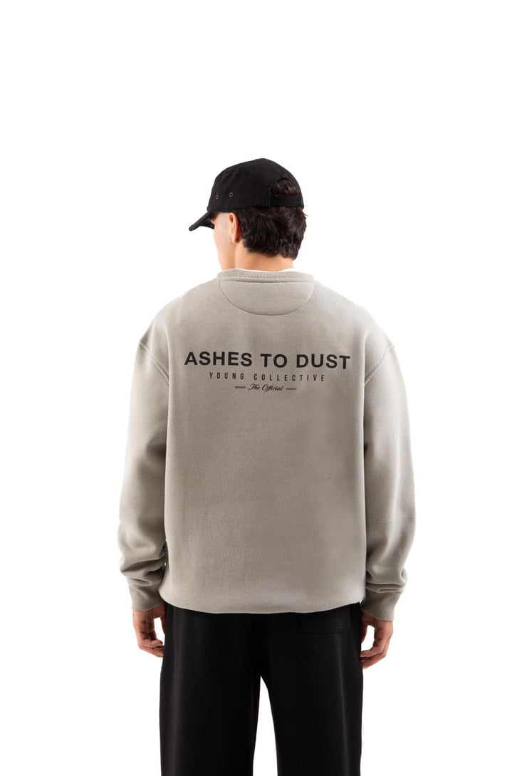 Dust Baskılı Açık Yeşil Oversize Sweatshirt