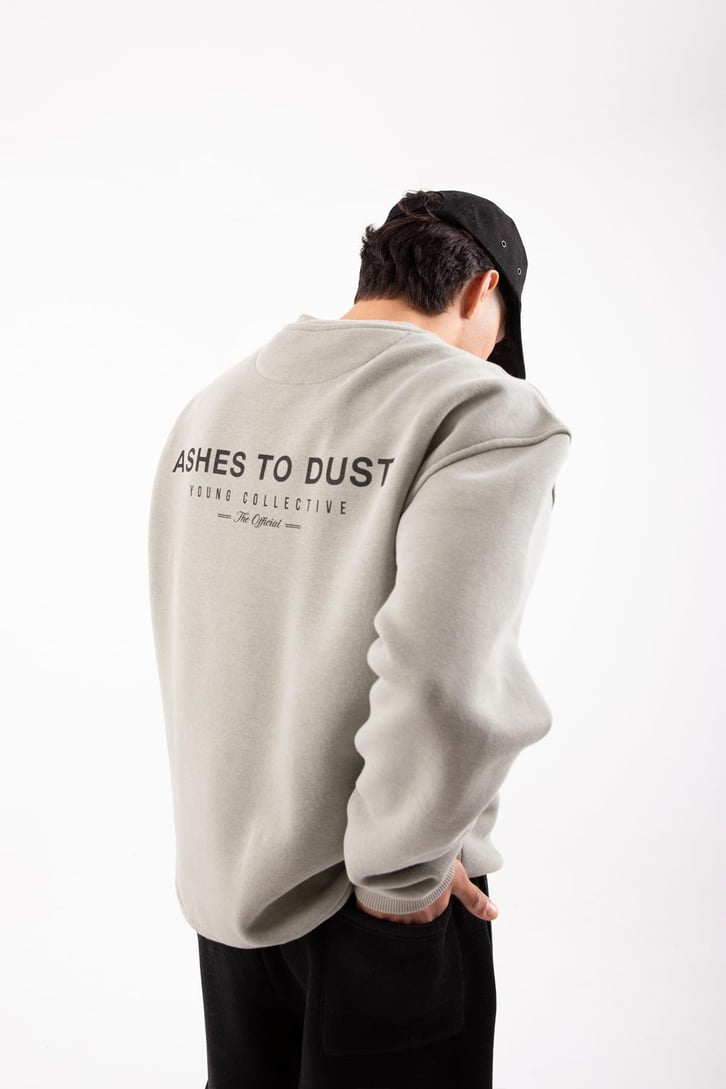Dust Baskılı Açık Yeşil Oversize Sweatshirt