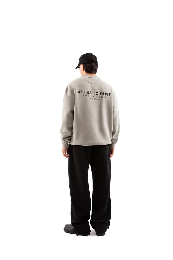Dust Baskılı Açık Yeşil Oversize Sweatshirt
