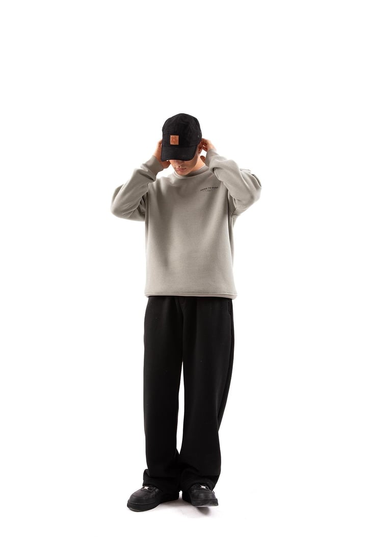 Dust Baskılı Açık Yeşil Oversize Sweatshirt
