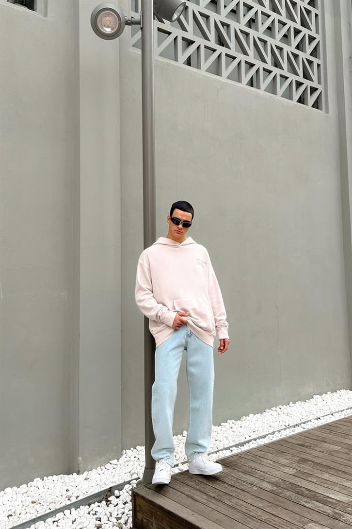 Earth Colors Baskılı İçi Pamuklu Oversize Hoodie