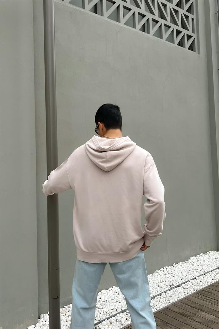 Earth Colors Baskılı İçi Pamuklu Oversize Hoodie