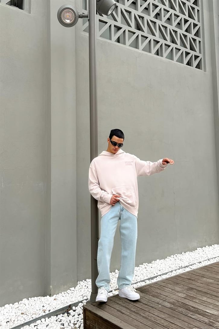 Earth Colors Baskılı İçi Pamuklu Oversize Hoodie