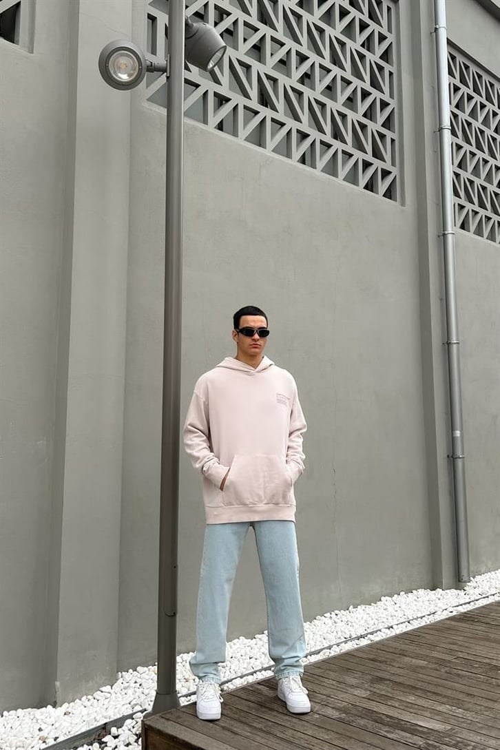 Earth Colors Baskılı İçi Pamuklu Oversize Hoodie