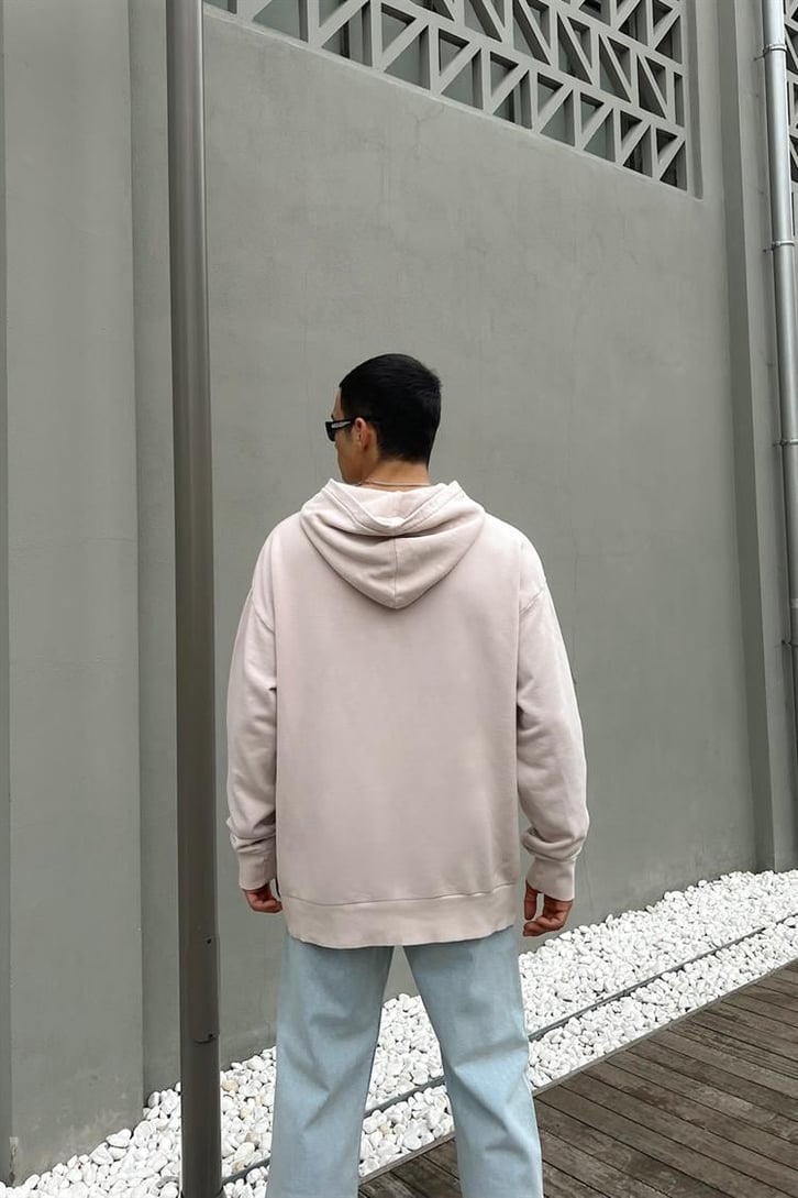 Earth Colors Baskılı İçi Pamuklu Oversize Hoodie
