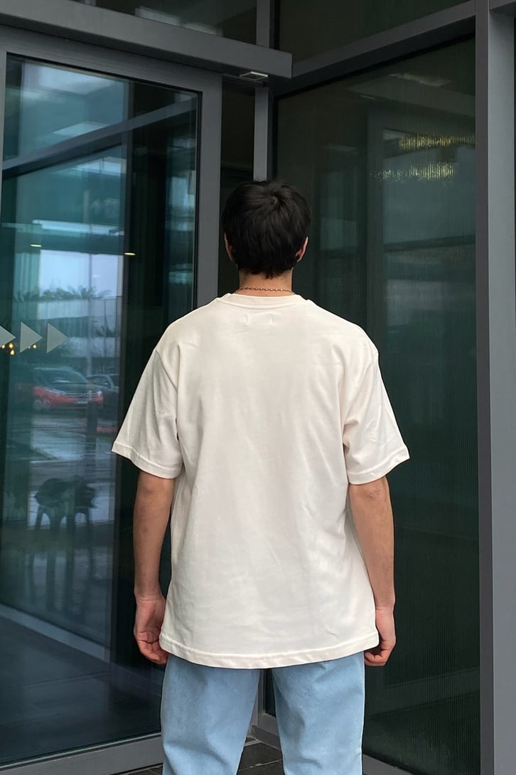 Ecru  Oversize Basic Tee