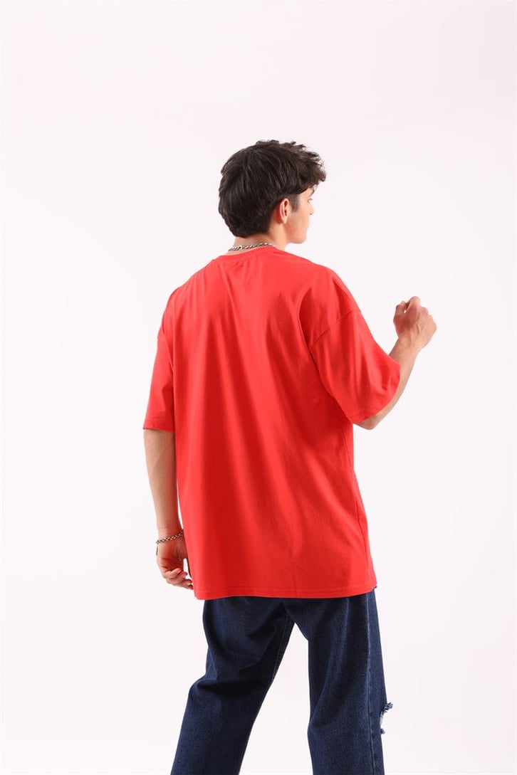 EFL Nakışlı Beyaz Oversize Tshirt