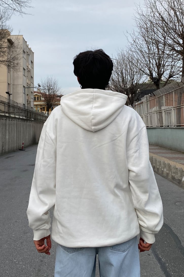 Egzotic Flower Oversize Printed Hoodie
