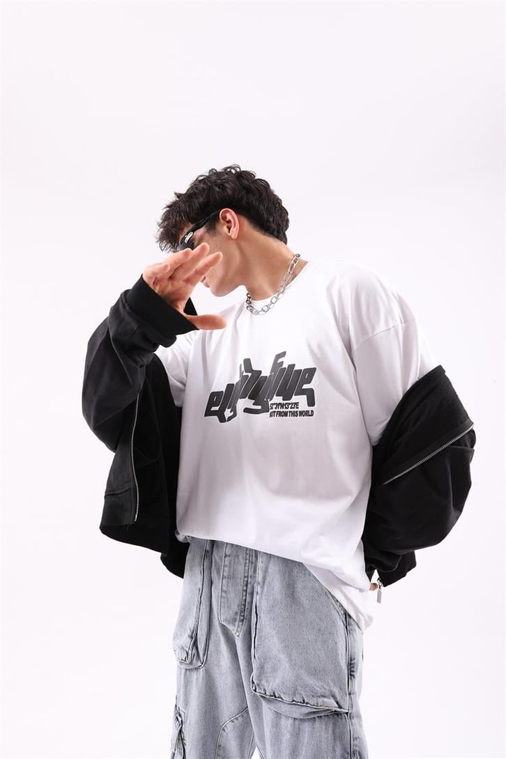 Eightyfive Baskılı Oversize Tshirt