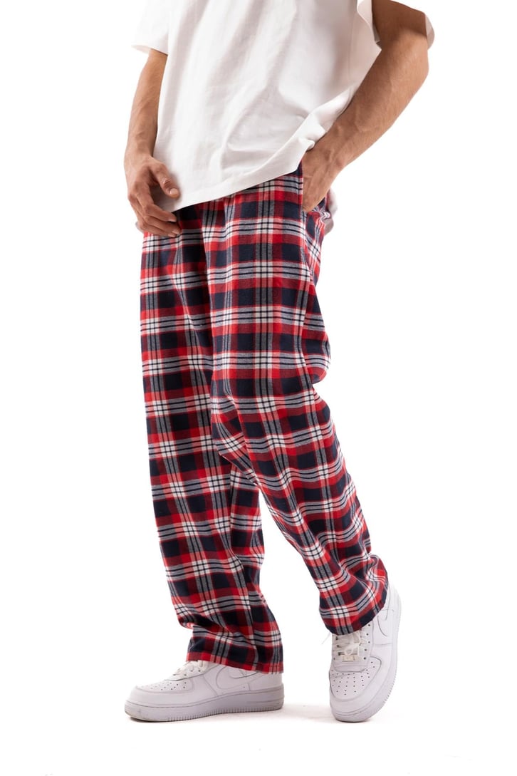 Ekose Desen Bel Lastikli Antrasit Pijama