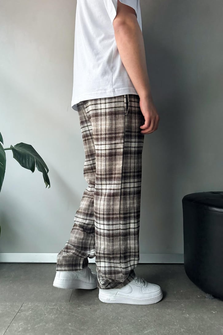 Ekose Desen Bel Lastikli Pijama