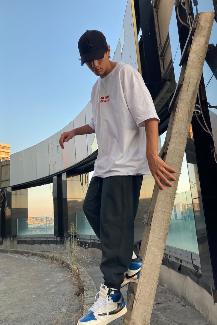 Elastic Leg Outfit Anthracite Sweatpant