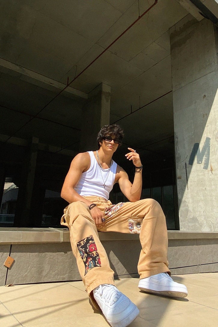 Emblem Patch Detay Hardal Baggy Jean