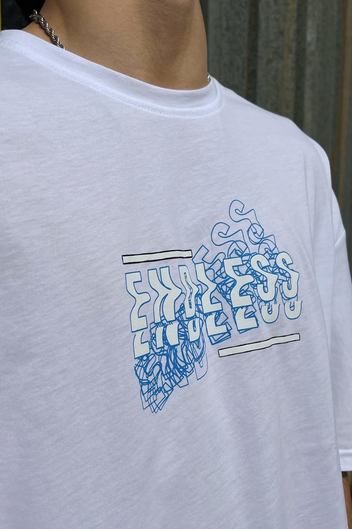 Endless Sırt Baskılı Oversize Tshirt