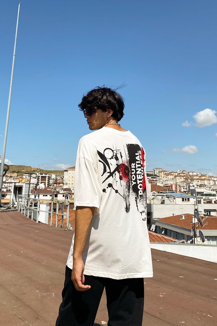 Endless Sırt Baskılı Oversize Tshirt