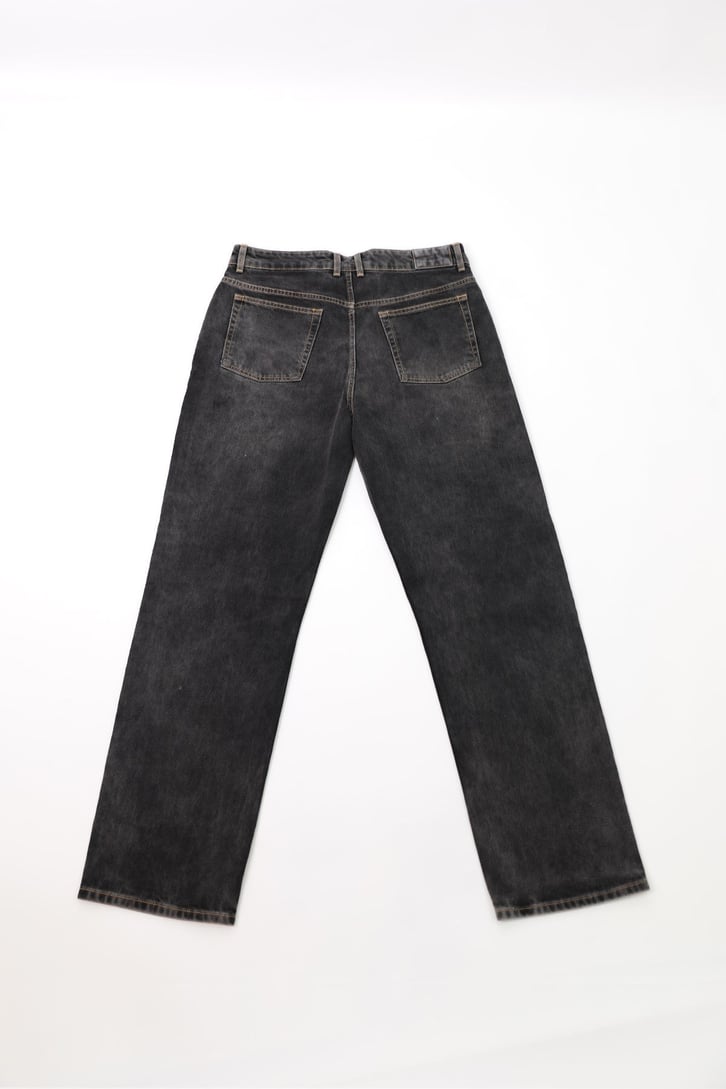 Eskitme Antrasit Baggy Jean