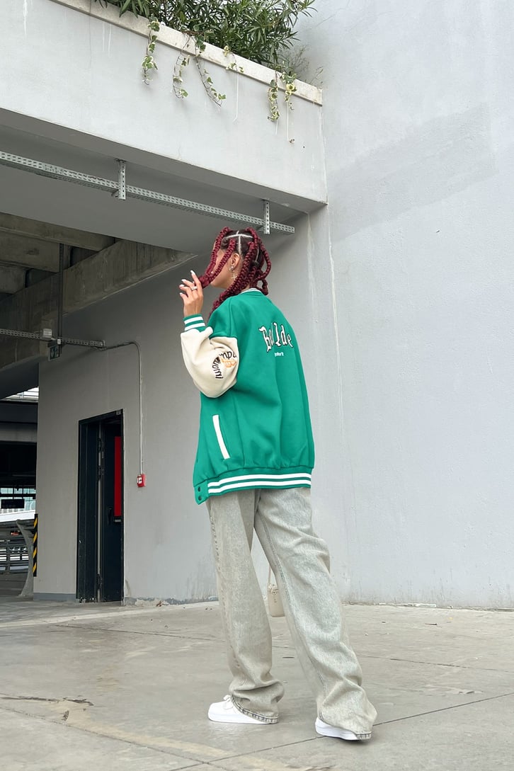 Eskitme Buz Mavi Baggy Jean
