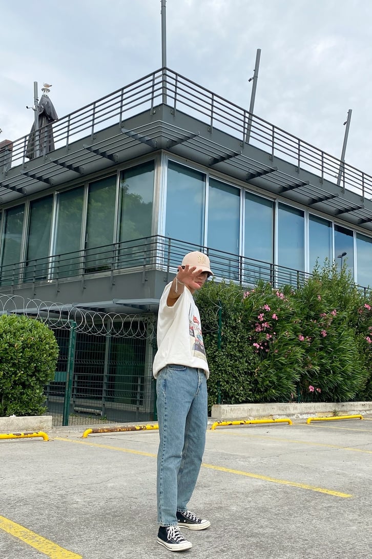 Eskitme Buz Mavi Regular Fit Jean