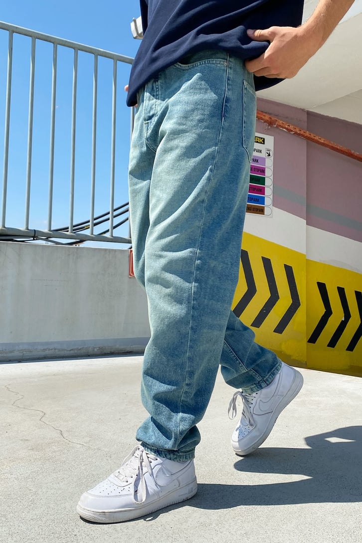 Eskitme Mavi Regular Fit Jean