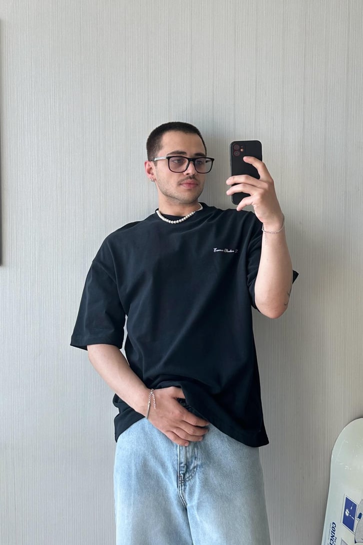 Essence Baskılı Oversize Tişört