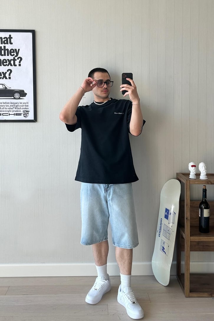 Essence Baskılı Oversize Tişört
