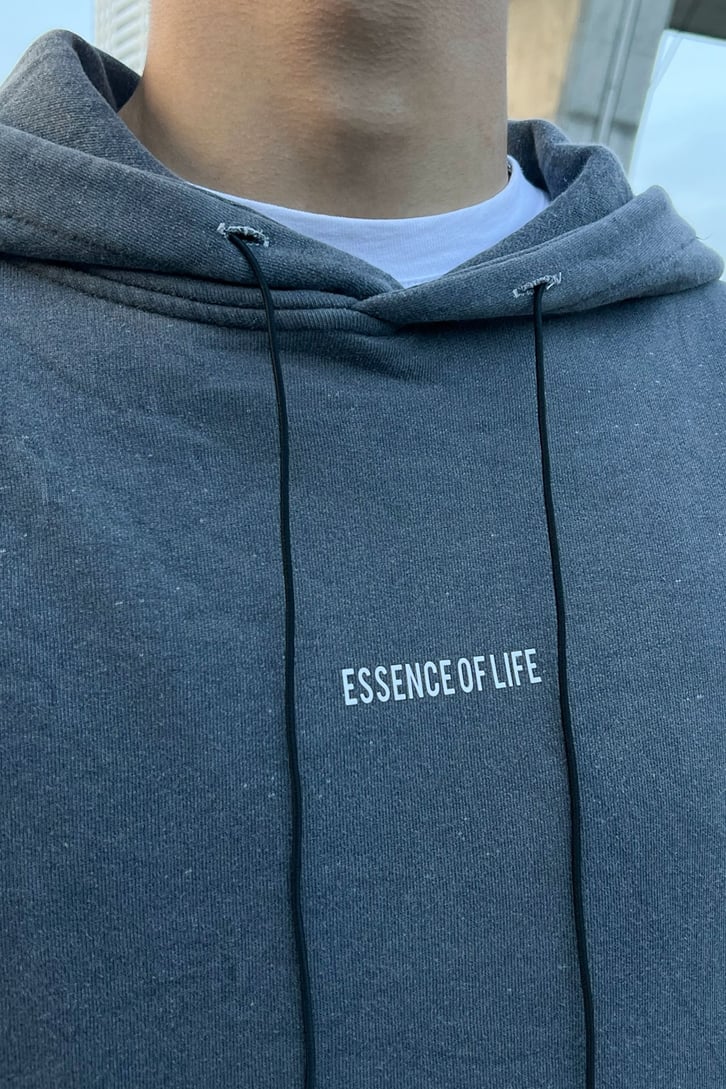 Essence of Life Baskılı Antrasit Acid WashEşofman Takımı