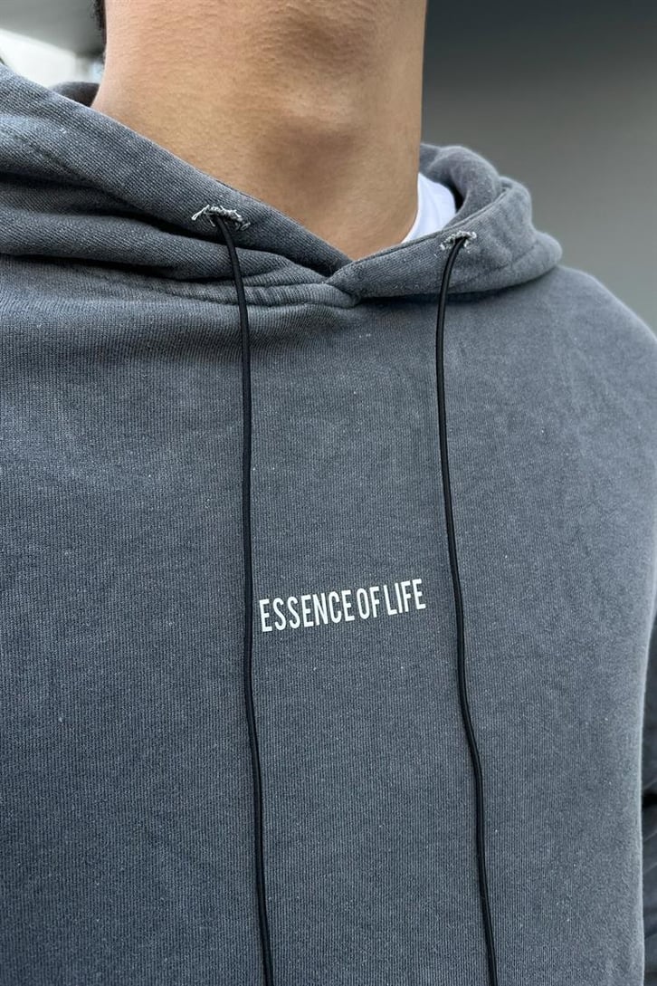 Essence of Life Baskılı Gri Eşofman Takımı