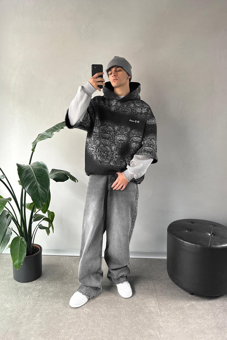 Essence Of Life Baskılı Hoodie