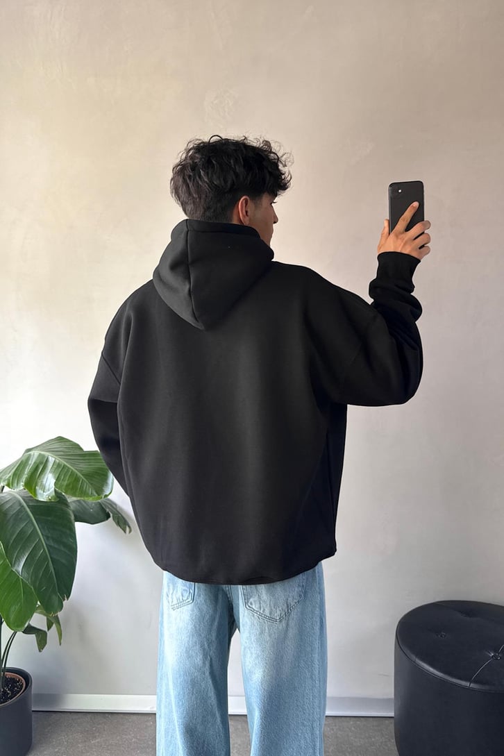 Essentials Baskılı Oversize Hoodie