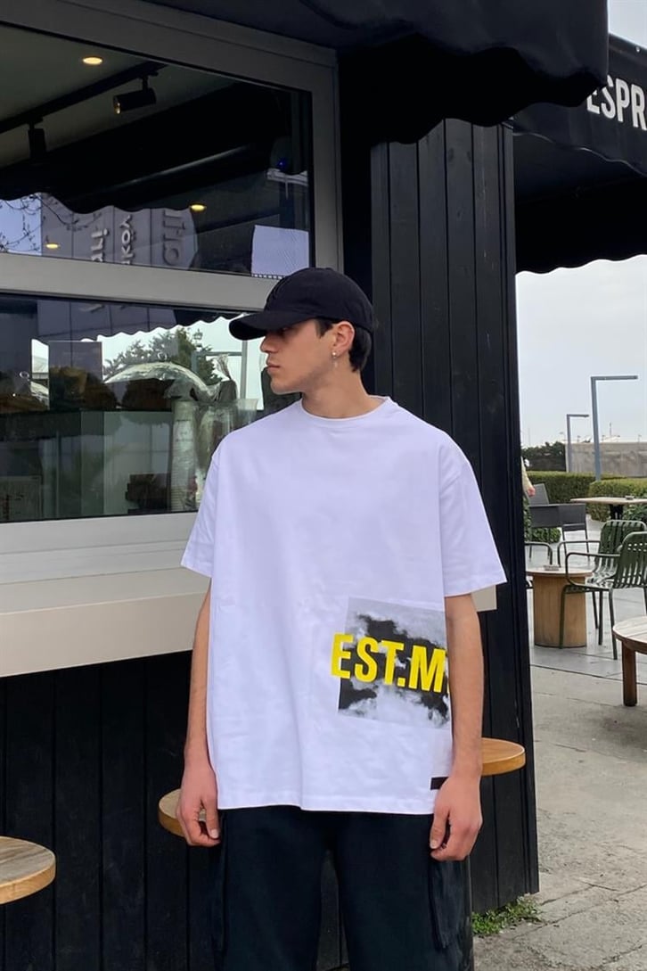 Est.M Oversize Printed Tişört