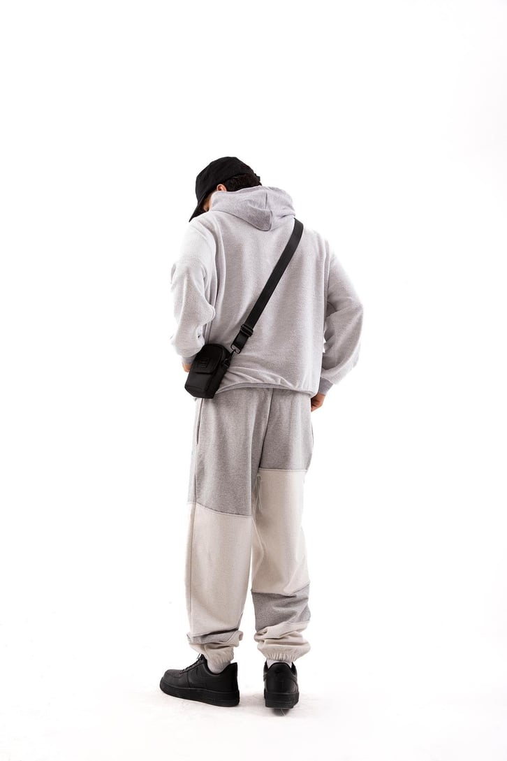 Eternity Project Baskılı Gri Oversize Hoodie