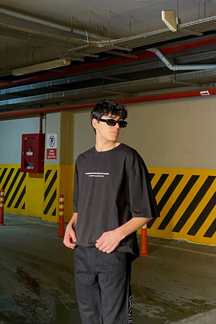Ethnic Pattern Oversize Printed Tee