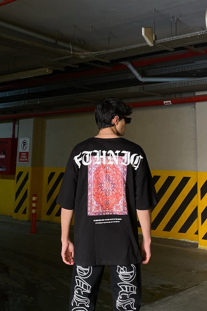 Ethnic Pattern Oversize Printed Tee