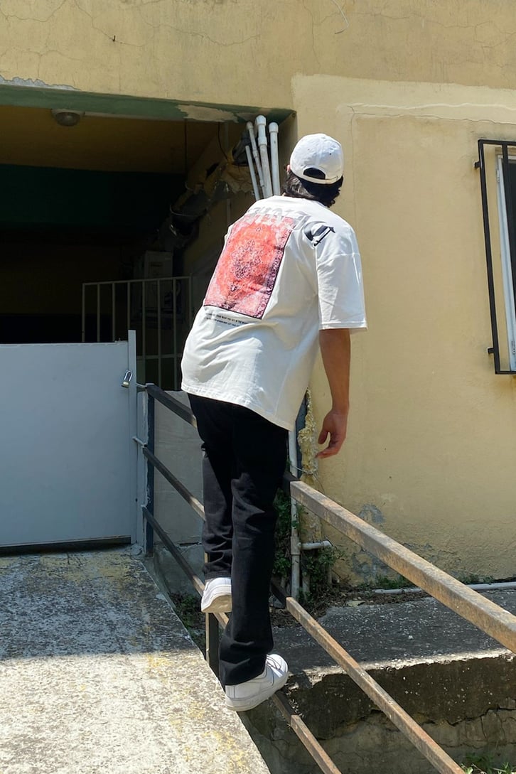 Ethnic Rug Baskılı Oversize Tshirt