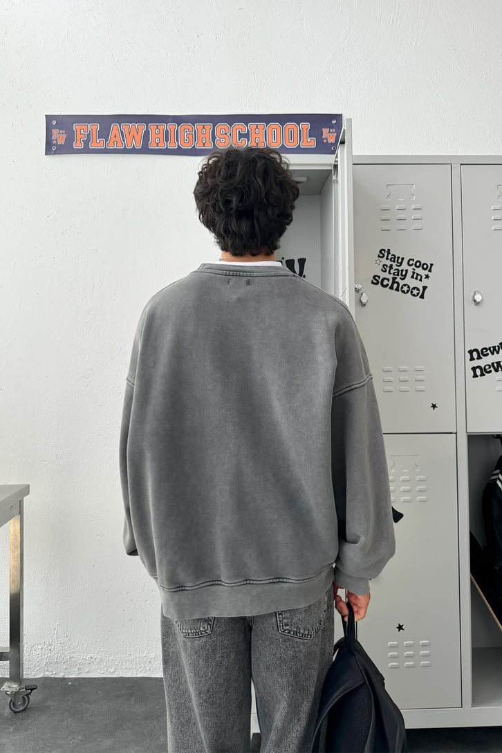 Everlast Baskılı Oversize Sweatshirt