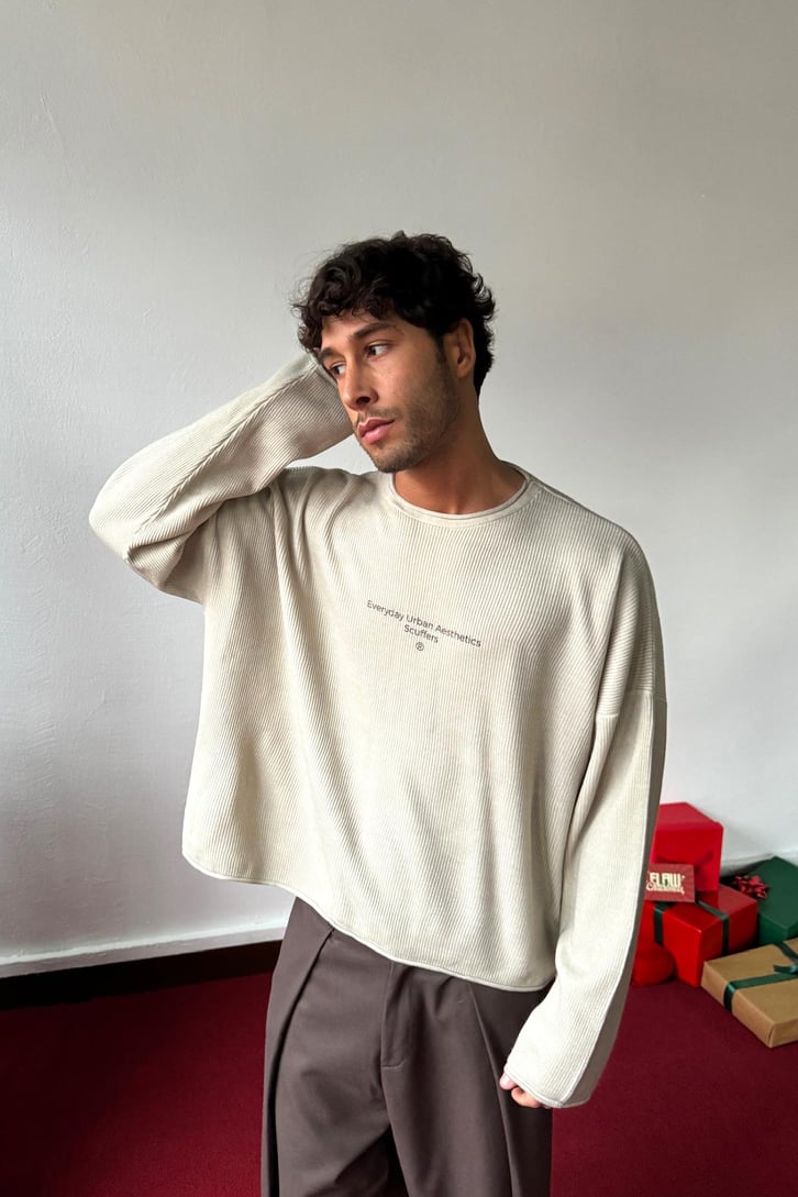 Everyday Baskılı Crop Sweatshirt
