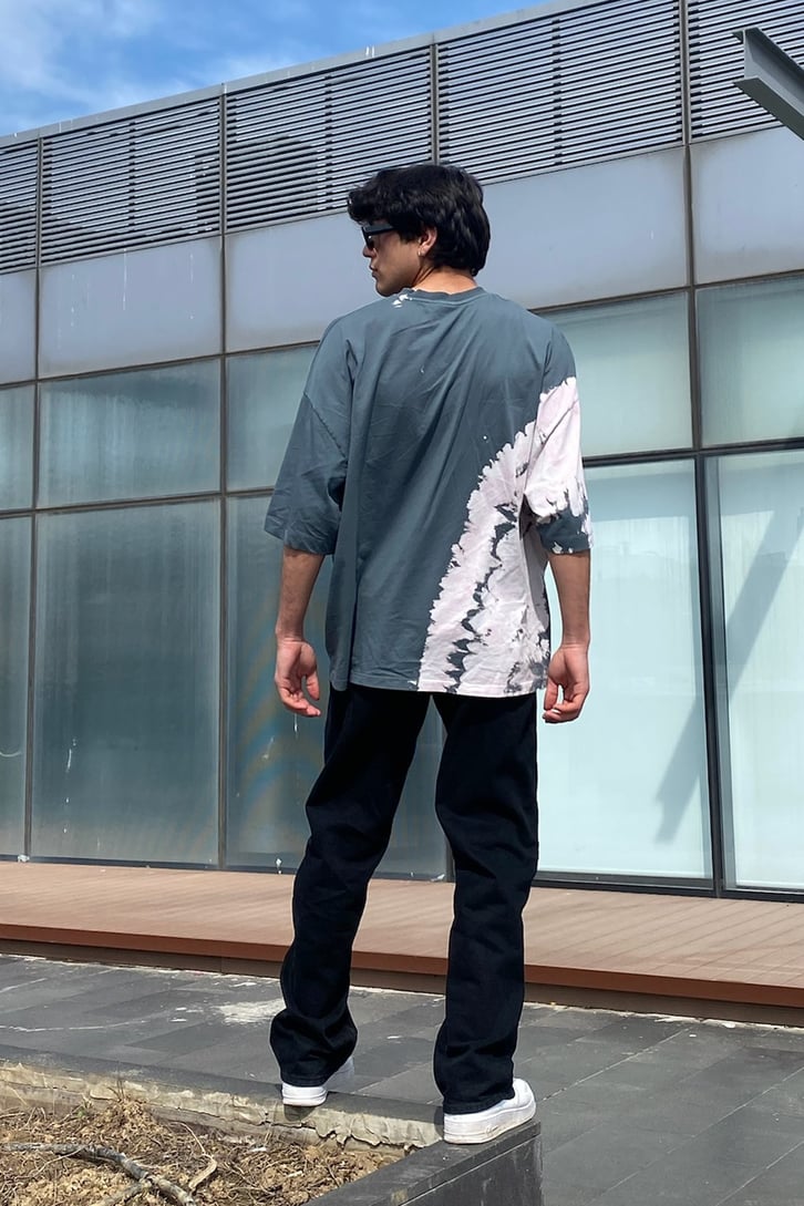 Expedition Nakışlı Batik Oversize Tshirt