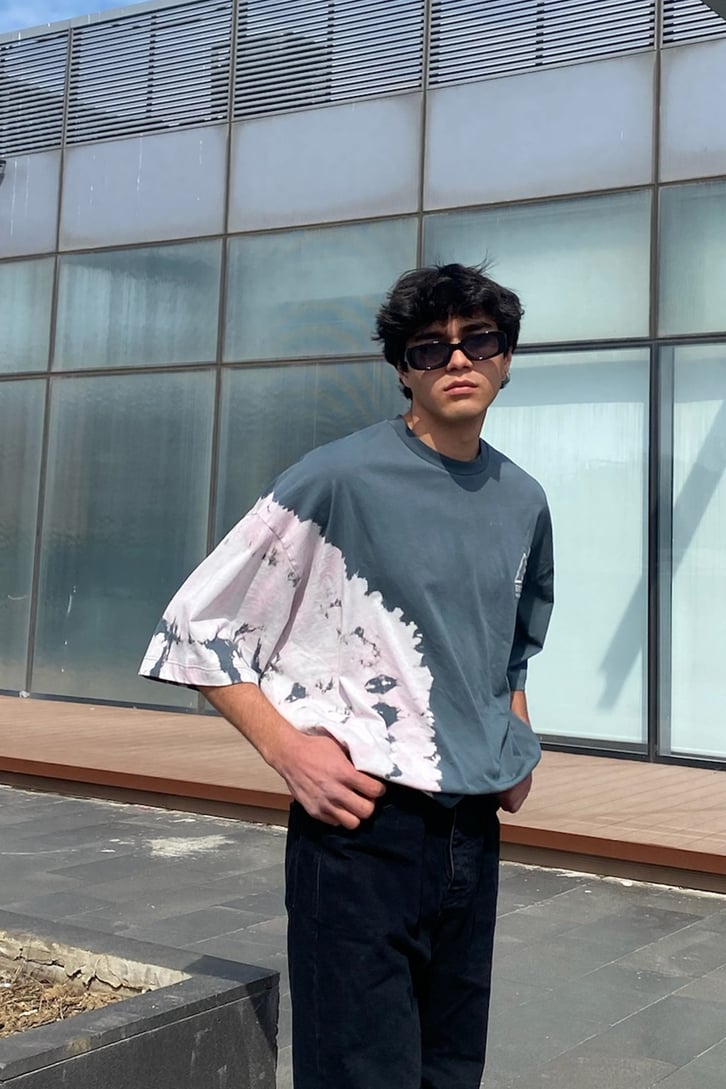 Expedition Nakışlı Batik Oversize Tshirt
