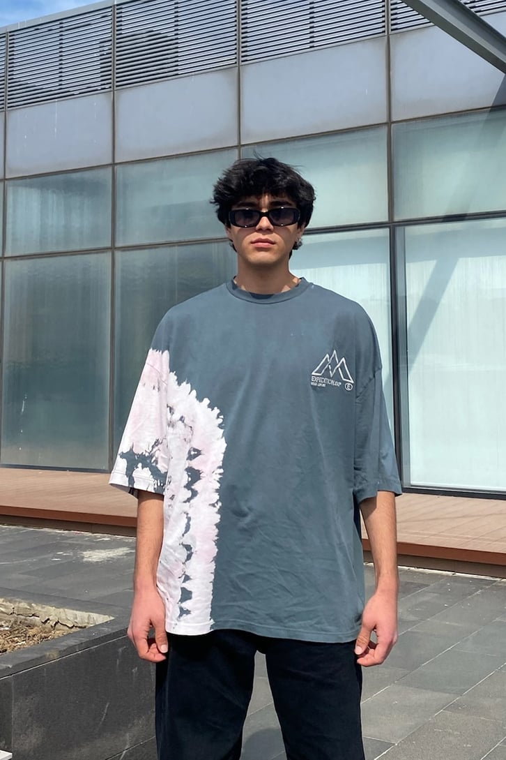 Expedition Nakışlı Batik Oversize Tshirt