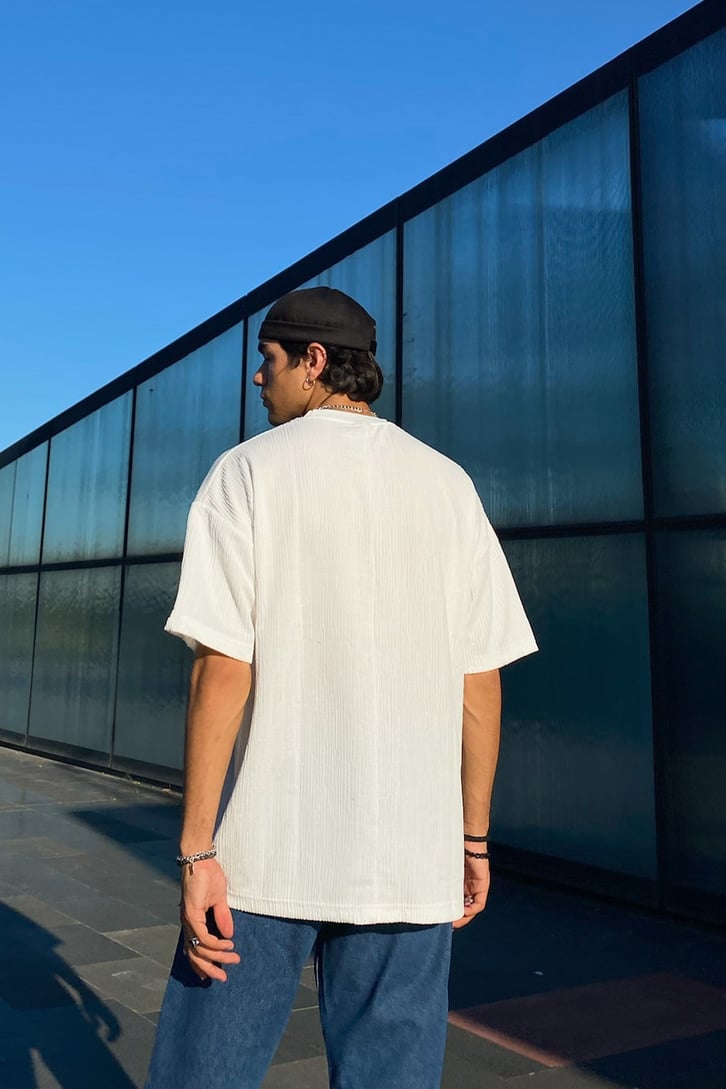 Facts Nakışlı Siyah Oversize Tshirt