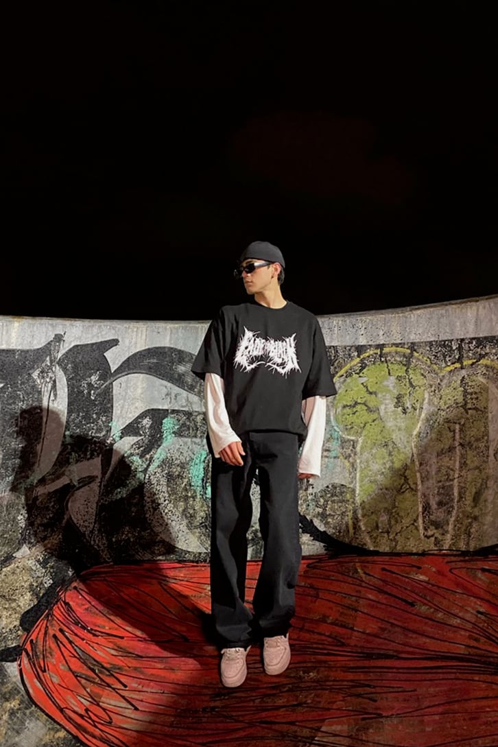 Fade To Black Printed Oversize Tshirt