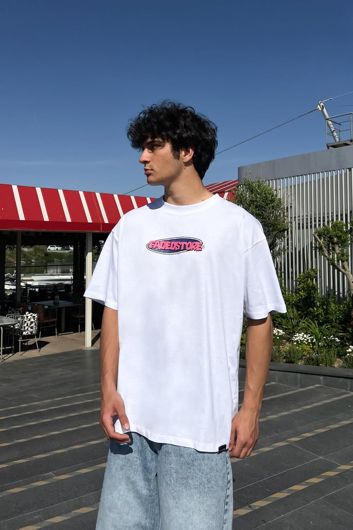 Fadedstore Oversize Baskılı Tişört