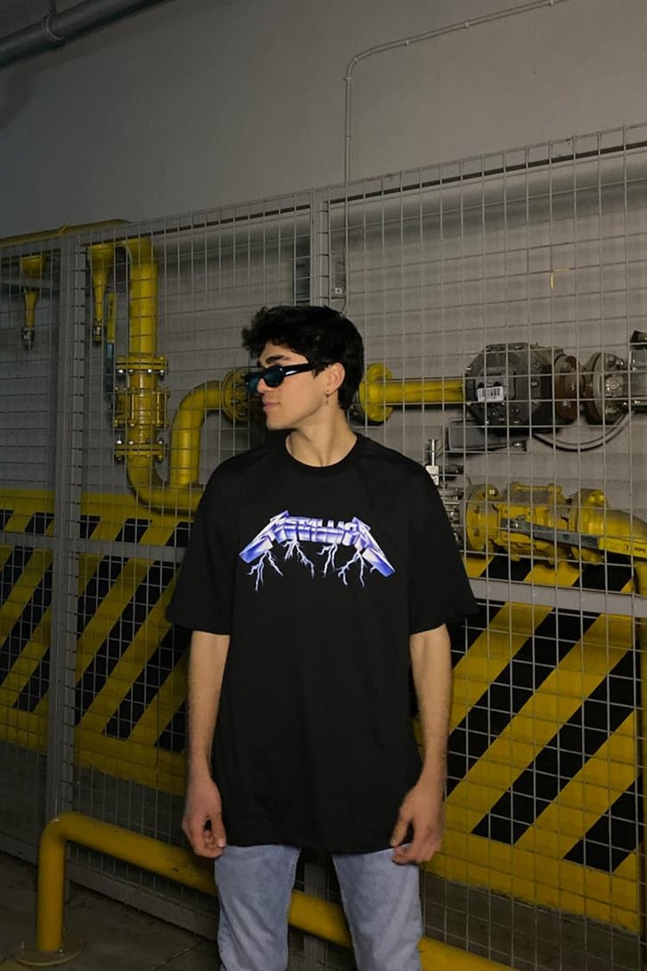 Fear Oversize Printed Tişört