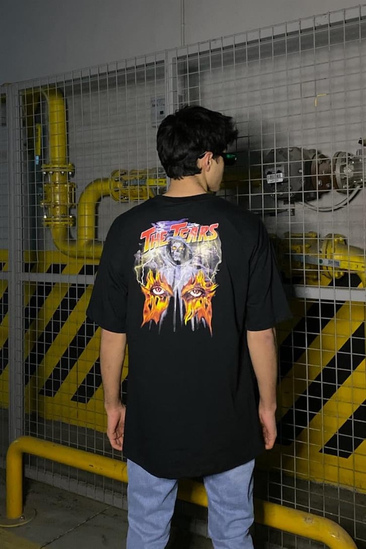 Fear Oversize Printed Tişört