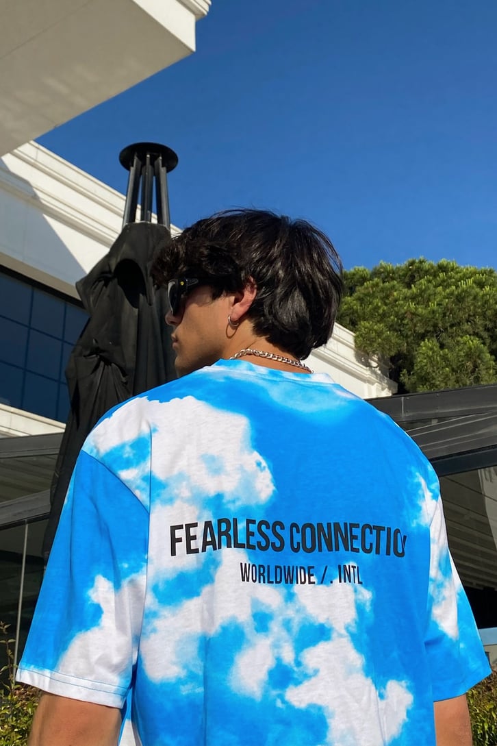 Fearless Batik Desen Oversize Tshirt
