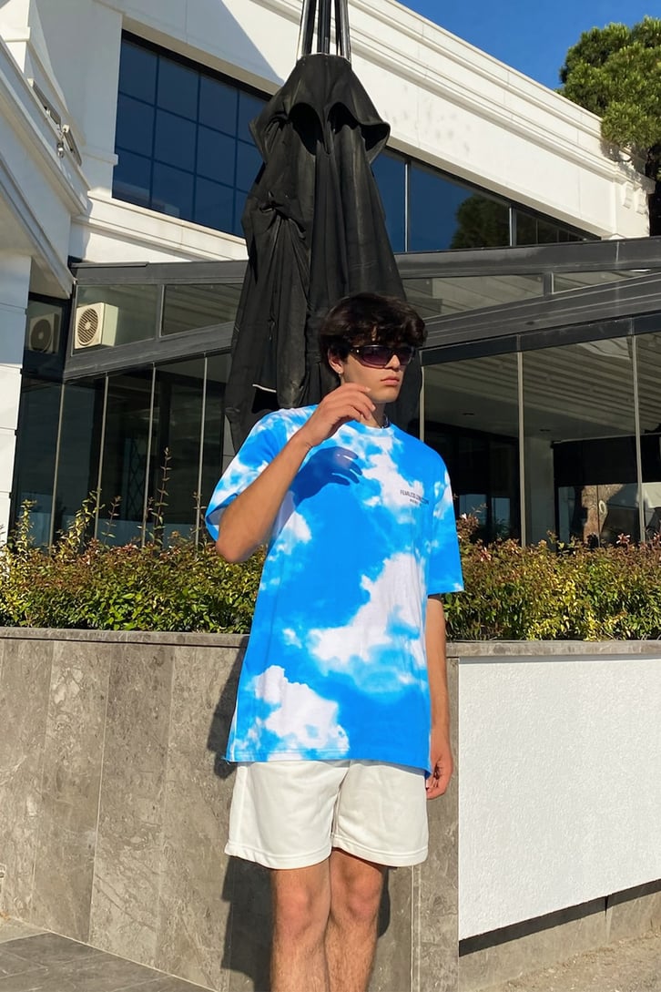 Fearless Batik Desen Oversize Tshirt