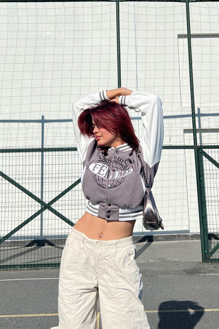Femme Nakışlı Kolej Ceket