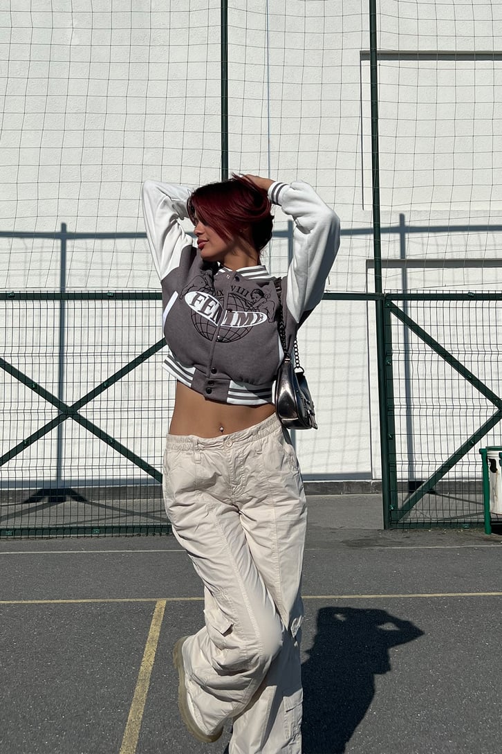 Femme Nakışlı Kolej Ceket