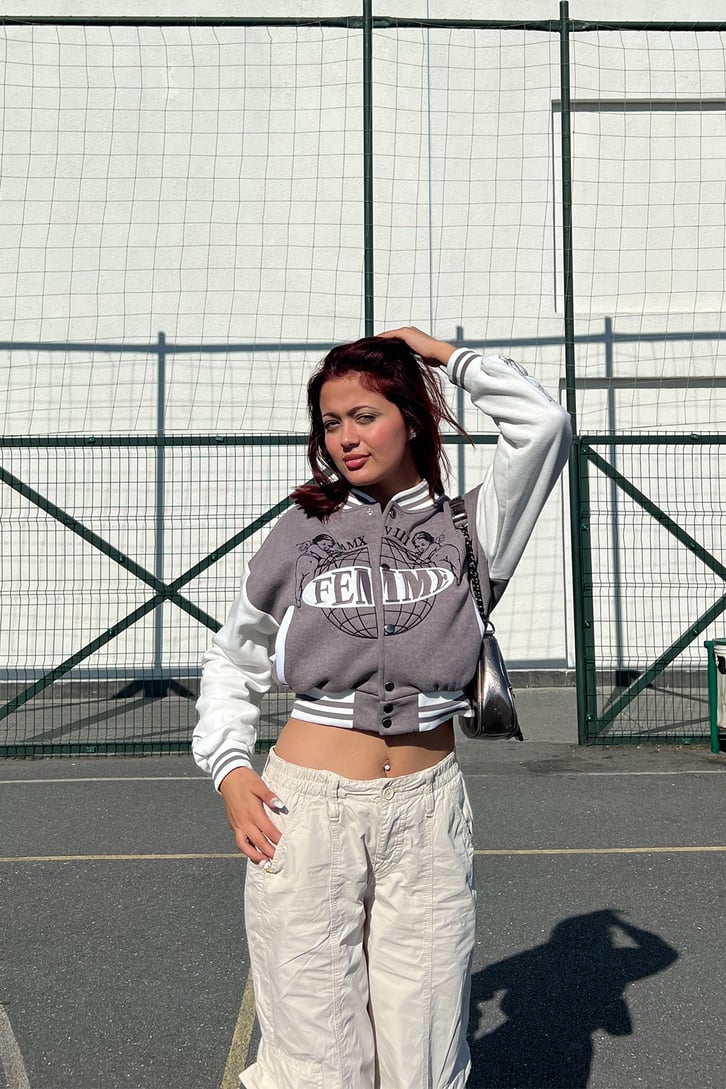 Femme Nakışlı Kolej Ceket