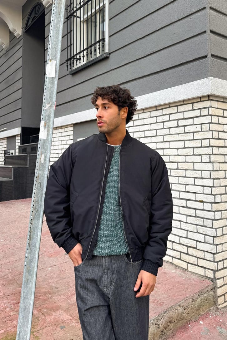 Fermuarlı Bomber Ceket
